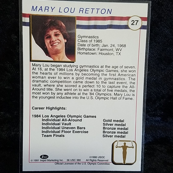 🆕️1991 Mary Lou Retton U.S. Olympic Hall of Fame - Picture 2 of 2